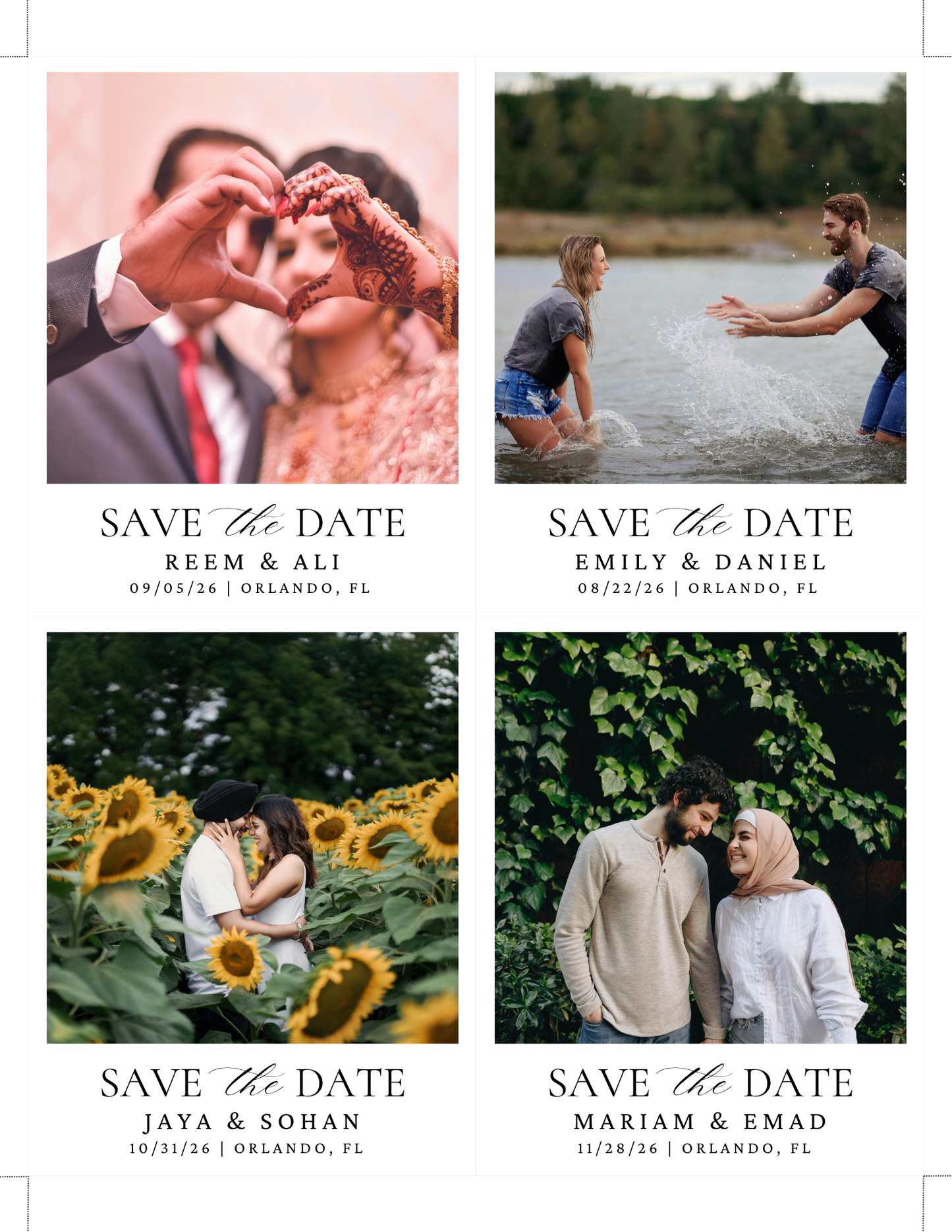 3.25 Wide x 4 Tall The Save The Date - Photo Magnets