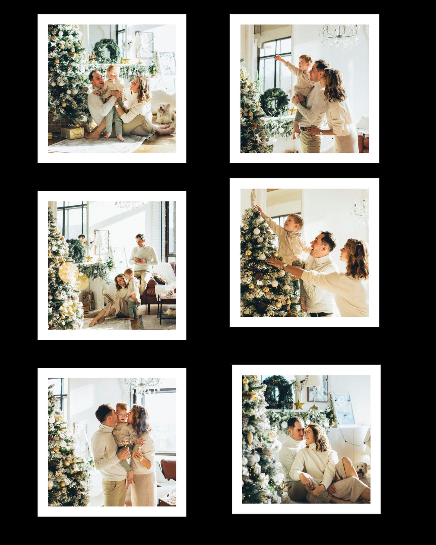 Magnetic Photo Display Board – 9" x 11" with 6 Magnetic Photo Tiles