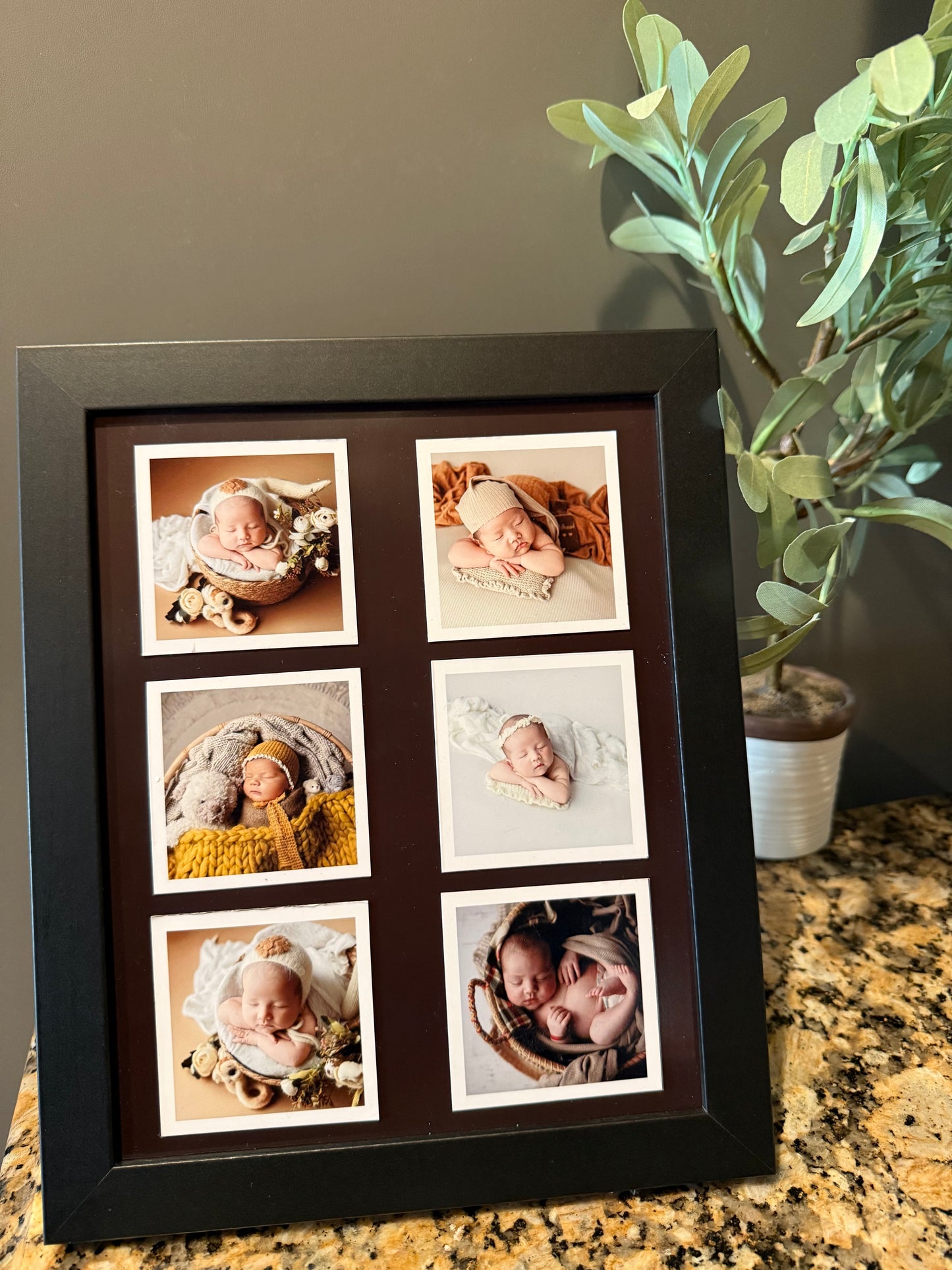 Magnetic Photo Display Board – 9" x 11" with 6 Magnetic Photo Tiles